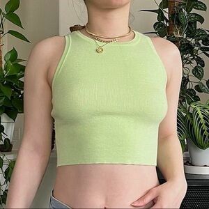 Green Kendall & Kylie knit tank top